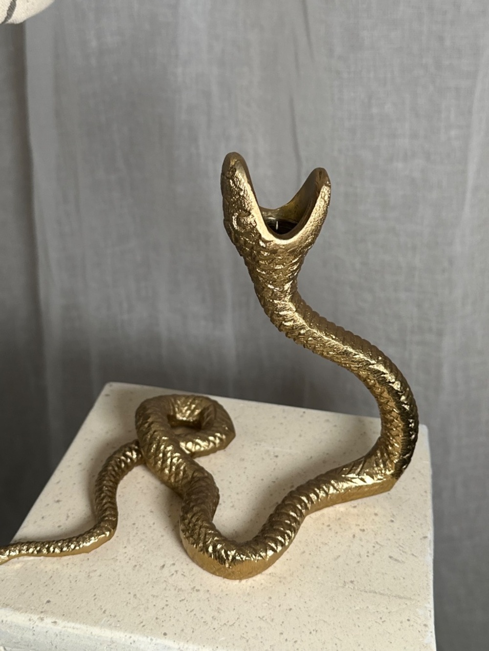 Threshold Gold Snake Candle Holder Halloween Whimsigoth decor - Picture 7 of 8